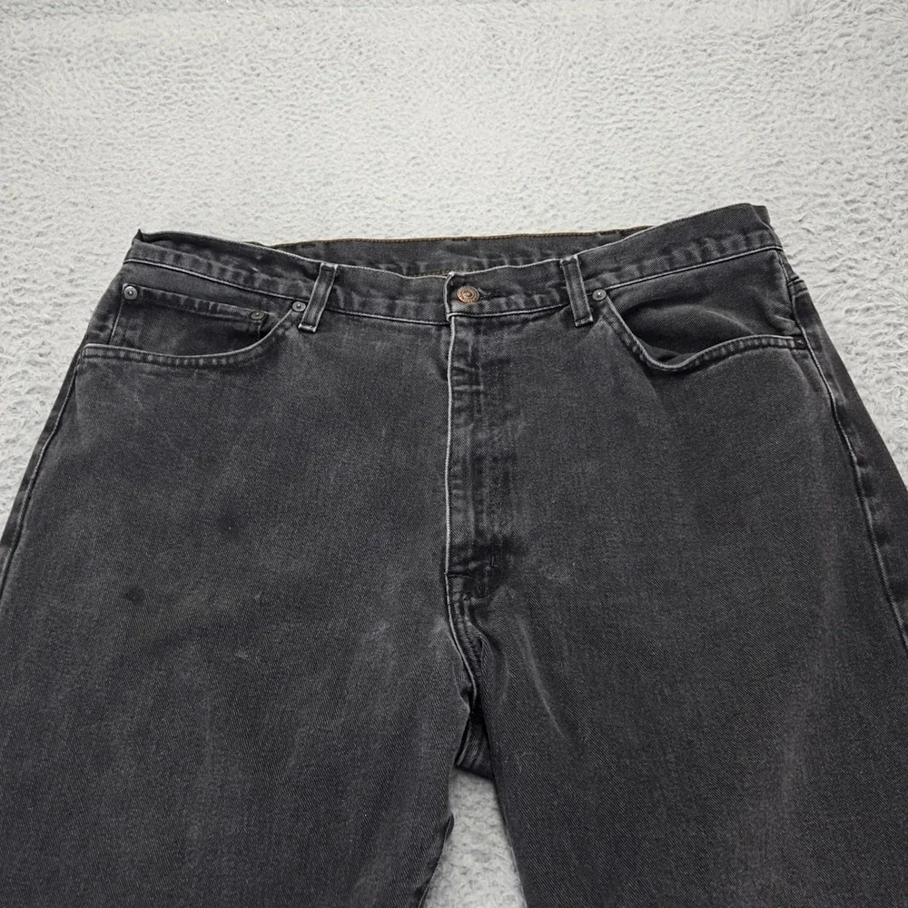 Polo Jeans Co. Jeans Mens 40x32 Black Denim Classic Relaxed‎ Tapered Leg Zipfly
